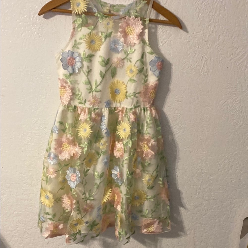 Rare Editions Pastel Floral Kids Dress